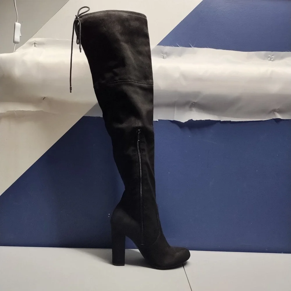 Target Olymagen Over‎ The Knee Winter Boots Womens US 7 Black Thigh High Pull On